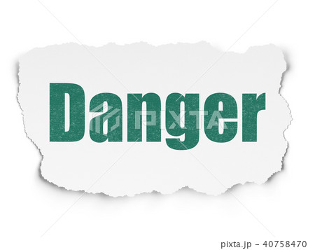 Safety concept: Danger on Torn Paper background Safety concept: Danger on Torn Paper background 40758470