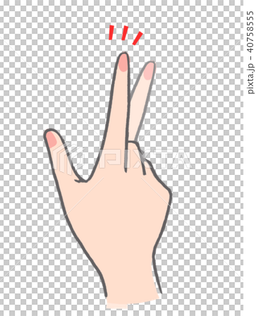女性の指 タップのイラスト素材
