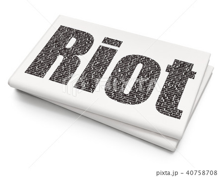 Political concept: Riot on Blank Newspaper background Political concept: Riot on Blank Newspaper background 40758708