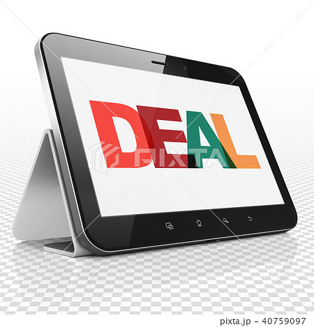 Business concept: Tablet Computer with Deal on  display 40759097
