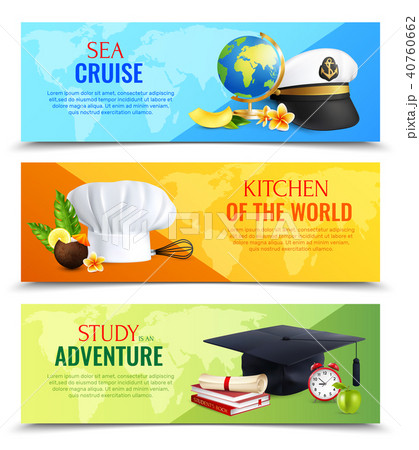 Different Professions Hats Horizontal Banners 40760662