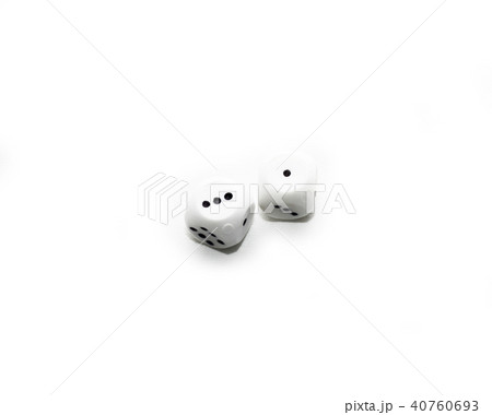Two dice on white background Two dice on white background 40760693