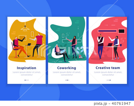 Coworking Flat Vertical Banners 40761947