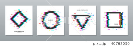 Glitch Effect Frames Set 40762030