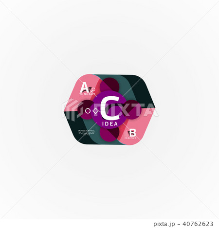 Abstract geometric option infographic banners, a b c steps process Abstract geometric option infographic banners, a b c steps process 40762623