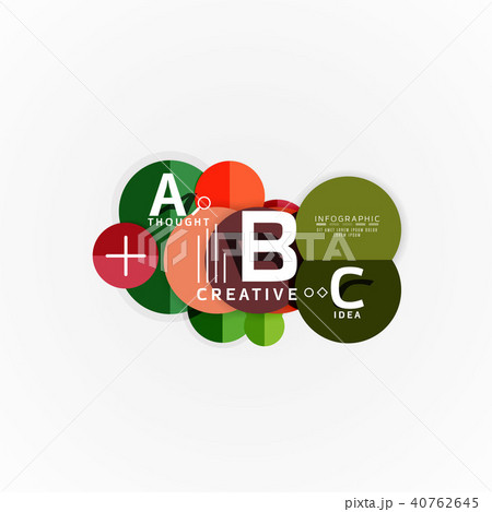 Abstract geometric option infographic banners, a b c steps process 40762645
