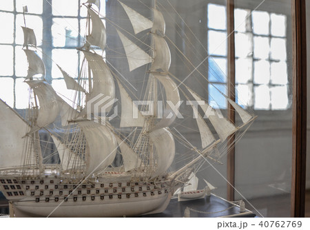 Sailboat made of ivory. Sailing ship Sailboat made of ivory. Sailing ship 40762769