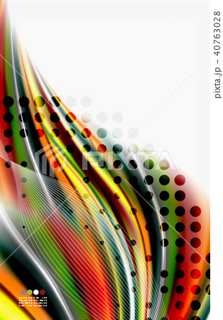 Rainbow color waves, vector blurred abstract background 40763028