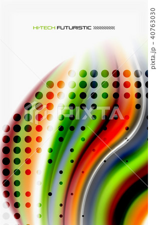 Rainbow color waves, vector blurred abstract background 40763030