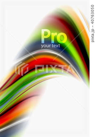Rainbow color waves, vector blurred abstract background 40763050