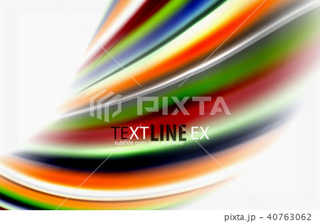 Rainbow color waves, vector blurred abstract background 40763062