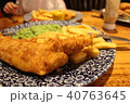 食べ物　フィッシュアンドチップス 40763645