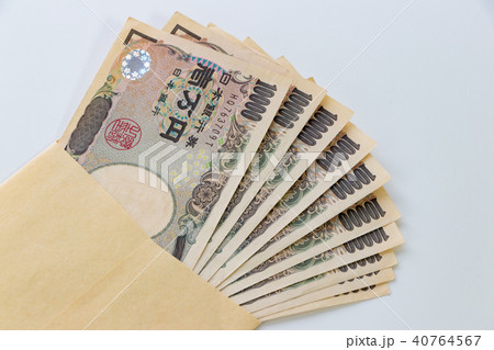 1万円札　収入・支出イメージ 40764567