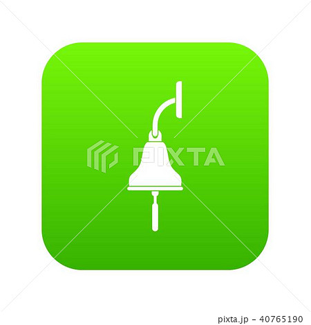 Ship bell icon digital green Ship bell icon digital green 40765190