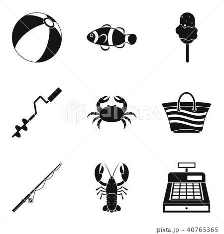 Water treatment icons set, simple style 40765365
