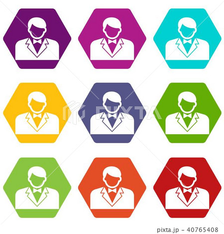 Croupier icons set 9 vector Croupier icons set 9 vector 40765408