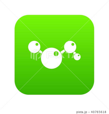 Chemical and physical molecules icon digital green 40765618