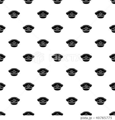 Sailor cap pattern vector seamless Sailor cap pattern vector seamless 40765775