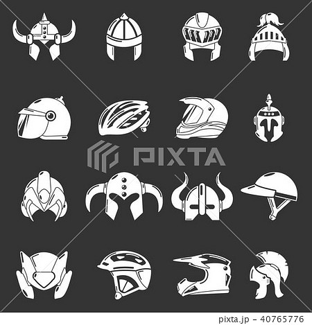 Helmet icons set grey vector Helmet icons set grey vector 40765776