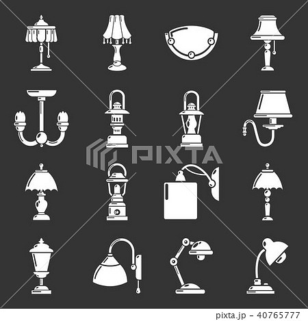 Lamp icons set grey vector Lamp icons set grey vector 40765777