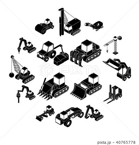 Building materials icons set, simple style Building materials icons set, simple style 40765778