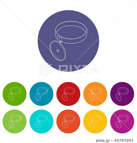 Headlamp reflector icons set vector color Headlamp reflector icons set vector color 40765905
