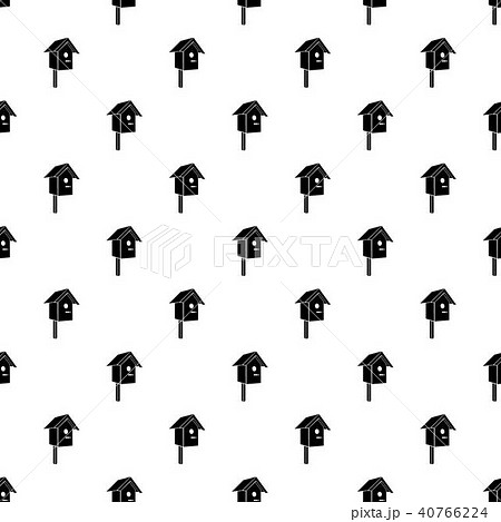 Birdhouse pattern vector seamless 40766224