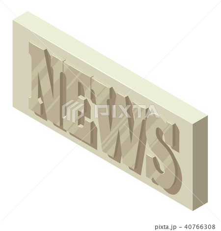 Periodic news icon, isometric style Periodic news icon, isometric style 40766308