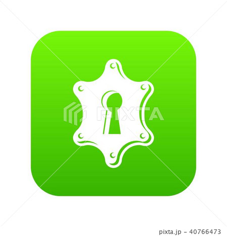Keyhole icon green vector 40766473