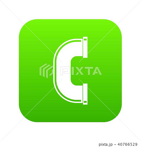 C joint pipe icon digital green 40766529