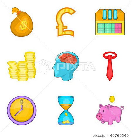 Change purse icons set, cartoon style Change purse icons set, cartoon style 40766540