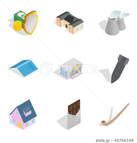 Fund available icons set, isometric style 40766599