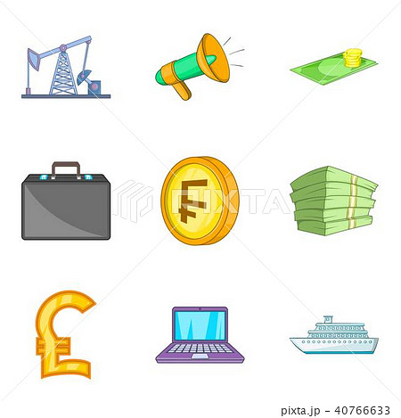 Moneybag icons set, cartoon style Moneybag icons set, cartoon style 40766633