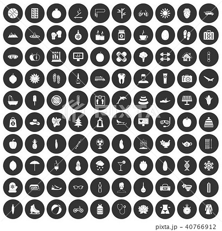 100 women health icons set black circle 100 women health icons set black circle 40766912