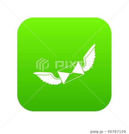 Love letter icon digital green 40767159