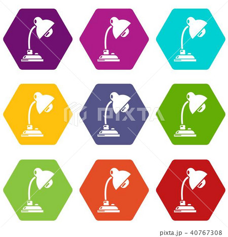 Reading lamp icons set 9 vector 40767308