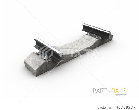 Steel train rail track profile symbol 40769577