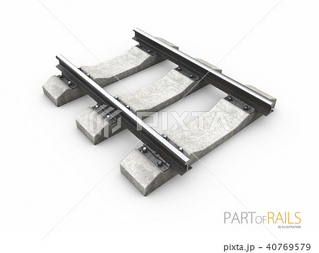 Steel train rail track profile symbol 40769579