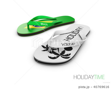 flip flops isolated. concept travel to Brazil flip flops isolated. concept travel to Brazil 40769616