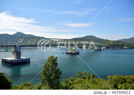 大島大橋 周防大島の写真素材