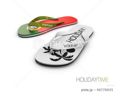 White and Brazil flip flops. travel to Brazil 40770035