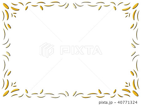 ゴールド フレーム 背景なしのイラスト素材