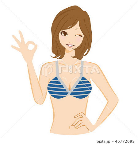 水着 女性のイラスト素材 [40772095] - PIXTA
