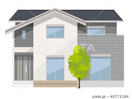 家 住宅 一軒家 戸建てのイラスト素材 家 住宅 一軒家 戸建てのイラスト素材