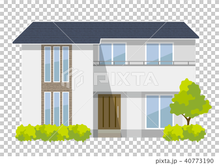 家 住宅 一軒家 戸建てのイラスト素材