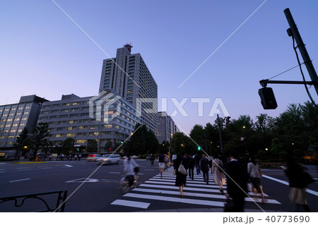 日本の東京都市景観　霞が関の官庁街などを望む　 40773690