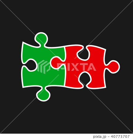 Two Piece Puzzle. 2 Step Puzzle Object Couple. Two Piece Puzzle. 2 Step Puzzle Object Couple. 40773707