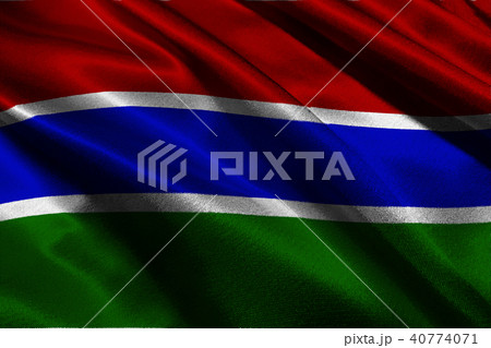 Gambia national flag 3D illustration symbol. 40774071