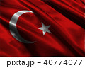 Turkey national flag 3D illustration symbol 40774077