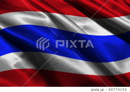 Thailand national flag 3D illustration symbol. Thailand national flag 3D illustration symbol. 40774150